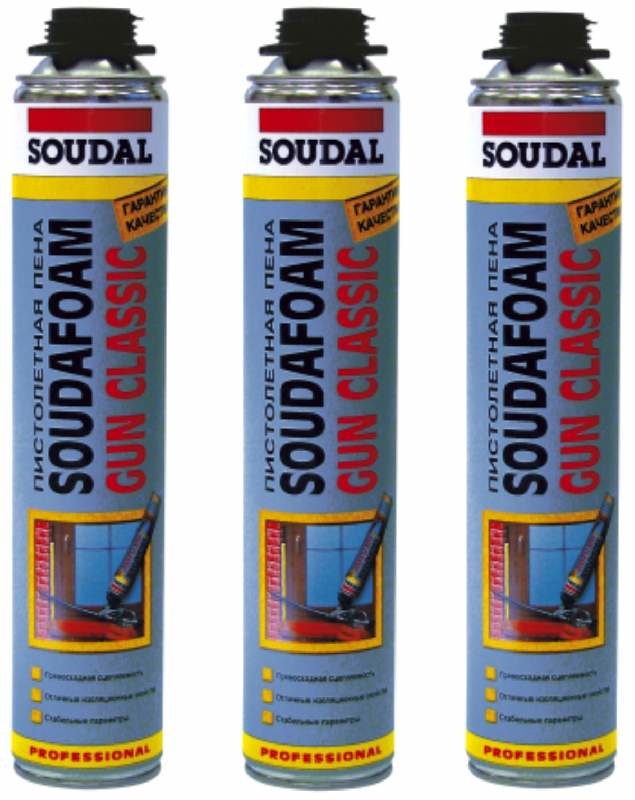 Монтажная пена Soudal  Классик проф.,750мл