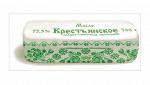 Масло сладко-сливочное несоленое Крестьянское 500г, 72,5%