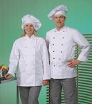 Одежда профессиональная для поваров: колпак повара (модель 44105), куртка повара (модели 41707 и 46300), брюки повара женские/мужски (модель 46304).