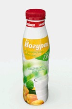 Йогурт Славянский персик с массовой долей жира 1,5%