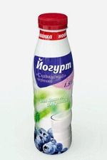 Йогурт Славянский черника с массовой долей жира 1,5%