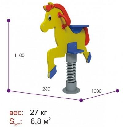 Качели пружинные ДИ-103 качалка Лошадка