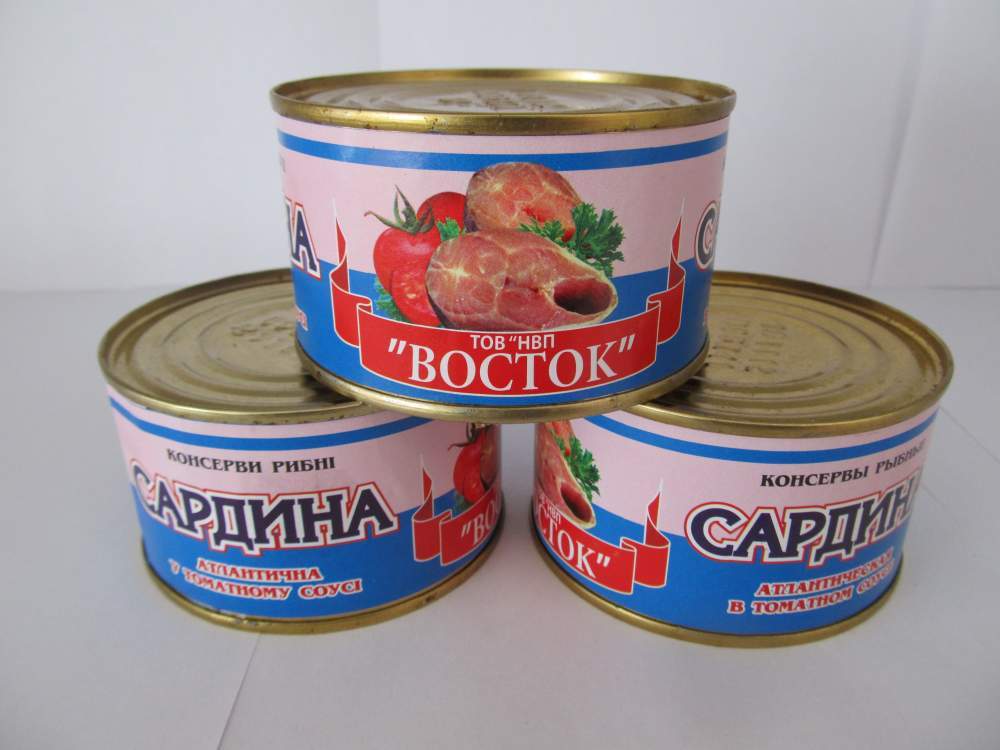 Атлантическая сардина в томатном соусе (Консервы рыбные)