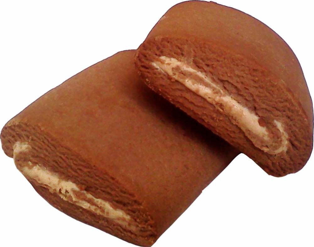 Шоколадный мини-рулет, песочное печенье