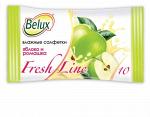Влажные салфетки BELUX fresh line -10шт. яблоко, лимон, апельсин