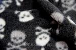 Ткань Флис (Polarfleece) детский принт "Черепки" черный