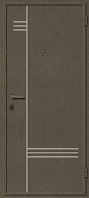 Двери на заказ стальные с металлической отделкой (Модель №105)