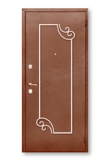 Дверь на заказ входная с отделкой металлом (Модель №70)