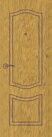 Дверь на заказ с внутренней фрезерной отделкой