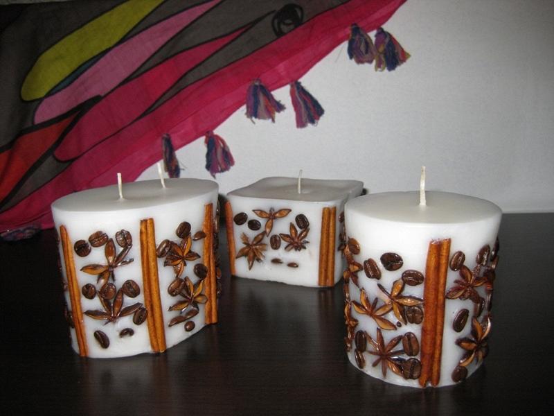 Коллекция декоративных свечей ручной работы 