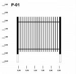 Ограда металлическая Р-01