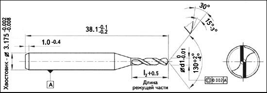 Твёрдосплавный инструмент для мех. обработки печатных плат