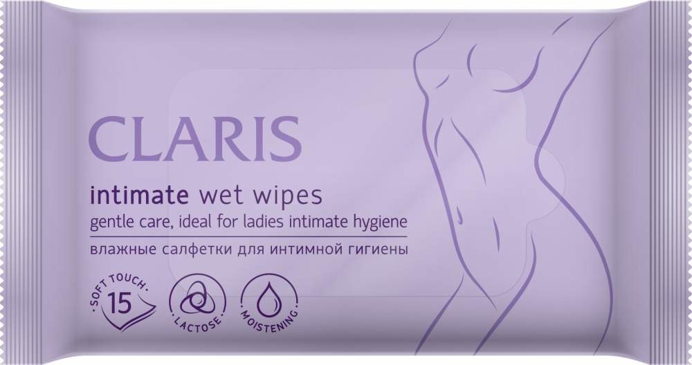 Влажные салфетки для интимной гигиены CLARIS