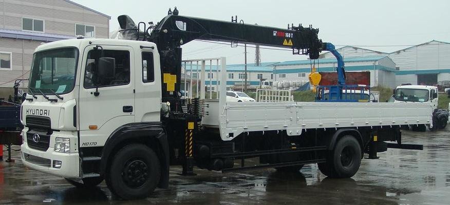 Кран-бур HIAB 160TM на шасси HYUNDAI HD170