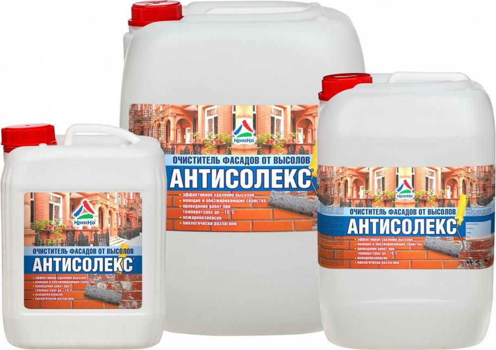 Антисолекс — пропитка-очиститель фасадов от высолов