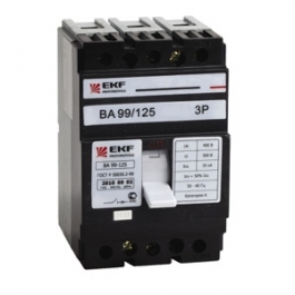 Выключатель автоматический 3п  100А 25кА ВА-99 (mccb99-125-100)  EKF