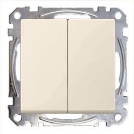 Выключатель двухклавишный в рамку беж. MTN3115-1344 M-Trend Schneider Electric