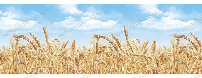 Кухонный фартук ПВХ (художественная панель) 0,6х2,0м, пшеница