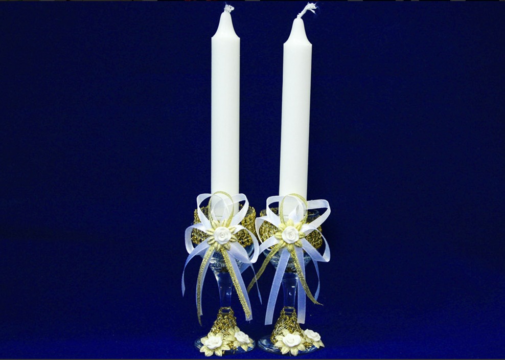 Две свечи молодоженам Семейная идилия свечи в рюмке