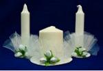 Трио свечи Семейный очаг Весенняя нежность на основе