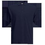 Рубашка поло BASE 211, темно-синего цвета с короткими рукавами