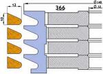 Фрезы для изготовления оконного штапика № 366