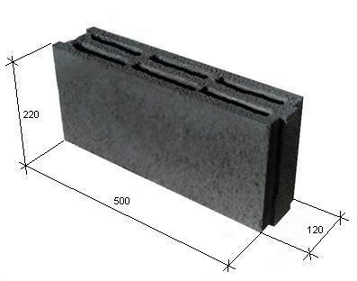 Керамзитобетонный блок 22х50х12