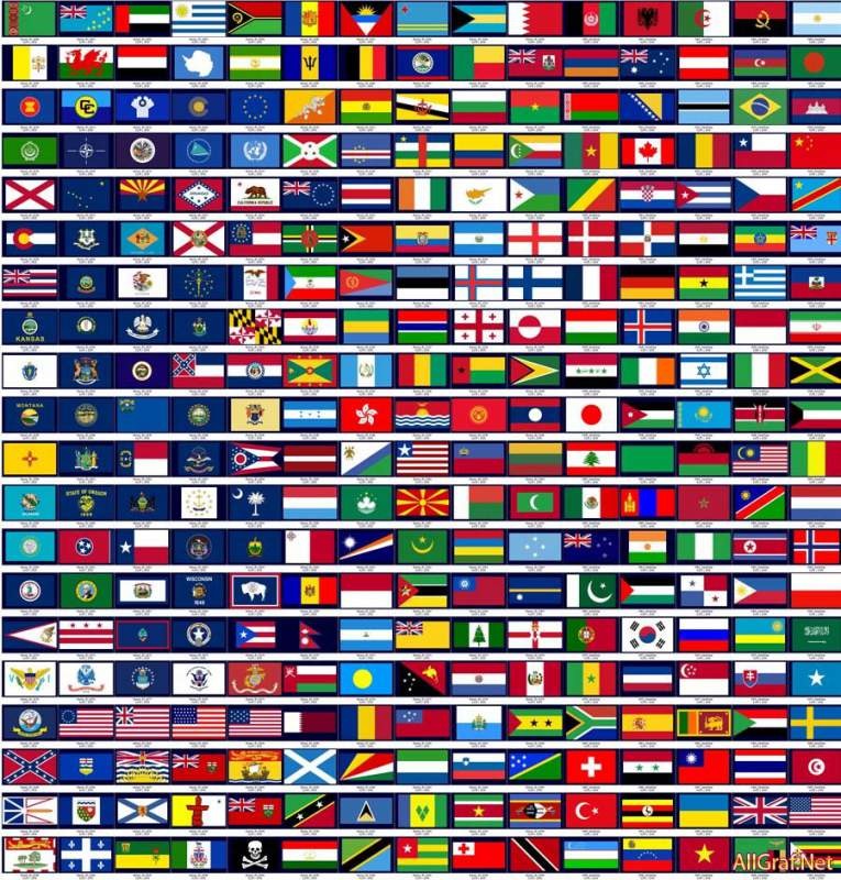 Флаги колониальных территорий и провинций
