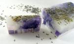 "Натуральное мыло ручной работы - Лаванда (Natural handmade soap "Lavender" with mild peeling)"