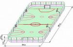 Универсальная спортивная площадка,  совмещенная с хоккейной коробкой. Эксплуатация летом.