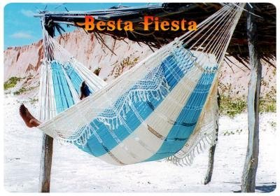 Гамак Paradise двухместный, голубой, 2400x1650 мм, Besta Fiesta