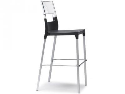 Барный стул пластиковый, антрацит, 560х480х1120 мм, Scab Design, Diva