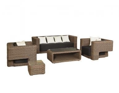 Комплект плетеной мебели Гранада, 4SIS, Лаунж зона, коричневый, 5 пр