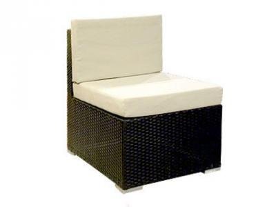 Промежуточный плетеный модуль-стул, темно-коричневый, 550х770х720 мм, Garda, Garda 1211