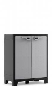 Шкаф пластиковый двустворчатый, KIS, Evoca, серый, черный, 800x440x1000 мм