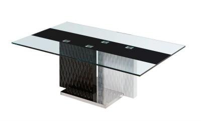 Журнальный стол Modena со стеклом, черно-белый, 1250х700х440 мм, Simtrex, Eleganza