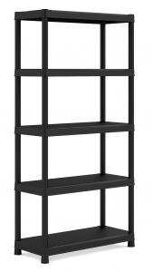 Стеллаж пластиковый, KIS, Shelf, черный, 900x400x1820 мм