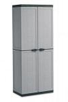 Шкаф пластиковый двустворчатый, KIS, Jolly, темно-серый, 680x390x1660 мм
