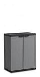 Шкаф пластиковый двустворчатый, KIS, Jolly, темно-серый, 680x390x850 мм
