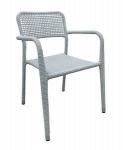 Плетеный стул Alice, светло-серый, 550x620x860 мм, Joygarden