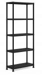 Стеллаж пластиковый, KIS, Shelf, черный, 750x320x1770 мм