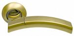 Эргономичная дверная ручка SILLUR 132 S.GOLD/P.GOLD золото матовое/ золото