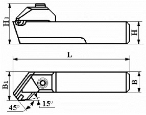 Резцы сборные расточные с механическим креплением цилиндрической вставки с режущим элементом из АСПК («Карбонадо») и Композита-01 (Эльбора-Р) ИС-204