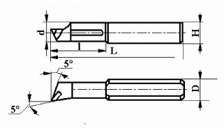 Резцы для расточки глухих отверстий с режущим элементом из Композита-01 (Эльбора-Р) ИС-278