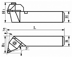 Резцы сборные подрезные с механическим креплением цилиндрической вставки с режущим элементом из АСПК («Карбонадо») и Композита-01 (Эльбора-Р) ИС-202