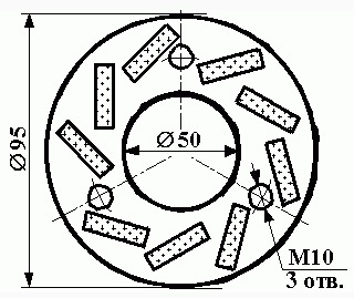 Круги алмазные на металлической связке формы 6A2S 95 мм