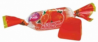 Конфеты Чудо-Ягода с соком вкус Апельсина  / 250 г.