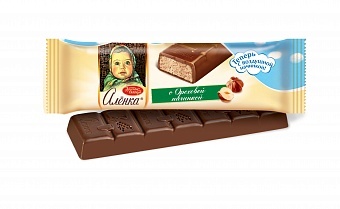 Шоколад Алёнка с воздушной Ореховой начинкой 44 грамм