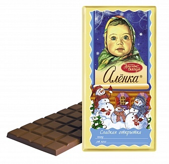 Шоколад Алёнка Сладкая открытка