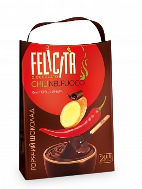 Шоколад горячий Felicita Chili Nel Fuoco 100 г. вкус Перец и имбирь